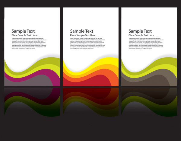 free vector 3 sets of card template vector